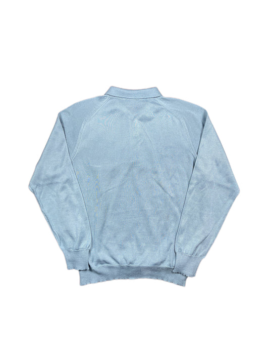 Vintage Pour Vous Knitted Zip Sweatshirt Blue - M/L