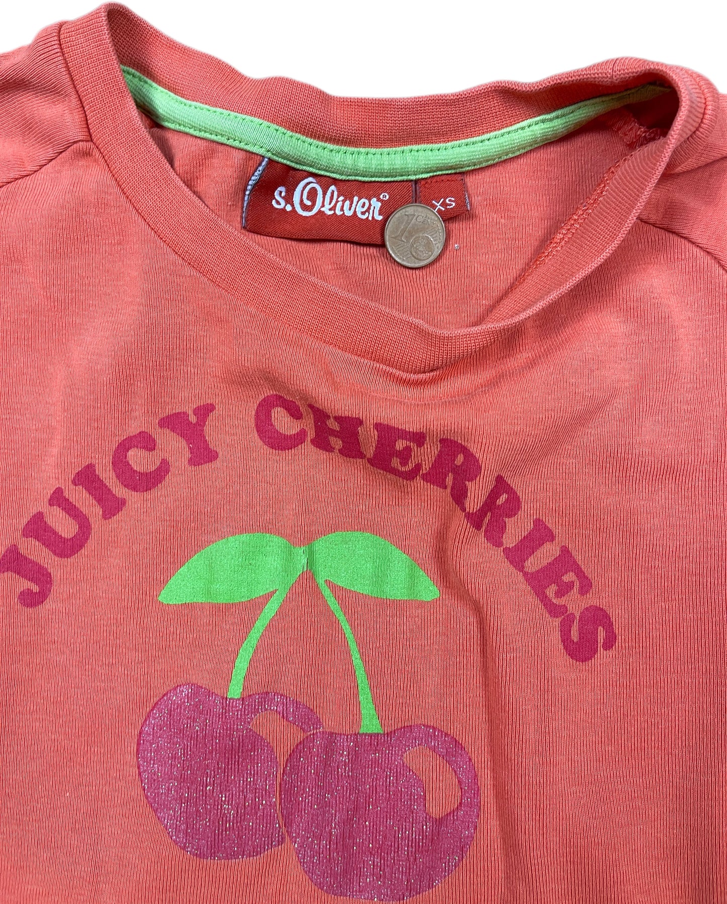 Y2K S.Oliver Crop Top Orange Cotton XS