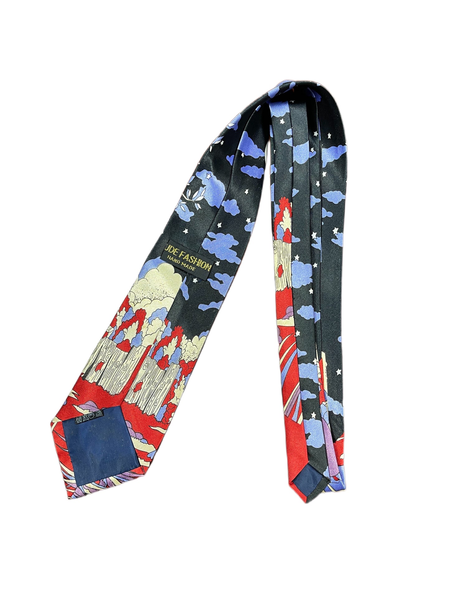 Vintage Looney Tunes Tie Black Silk