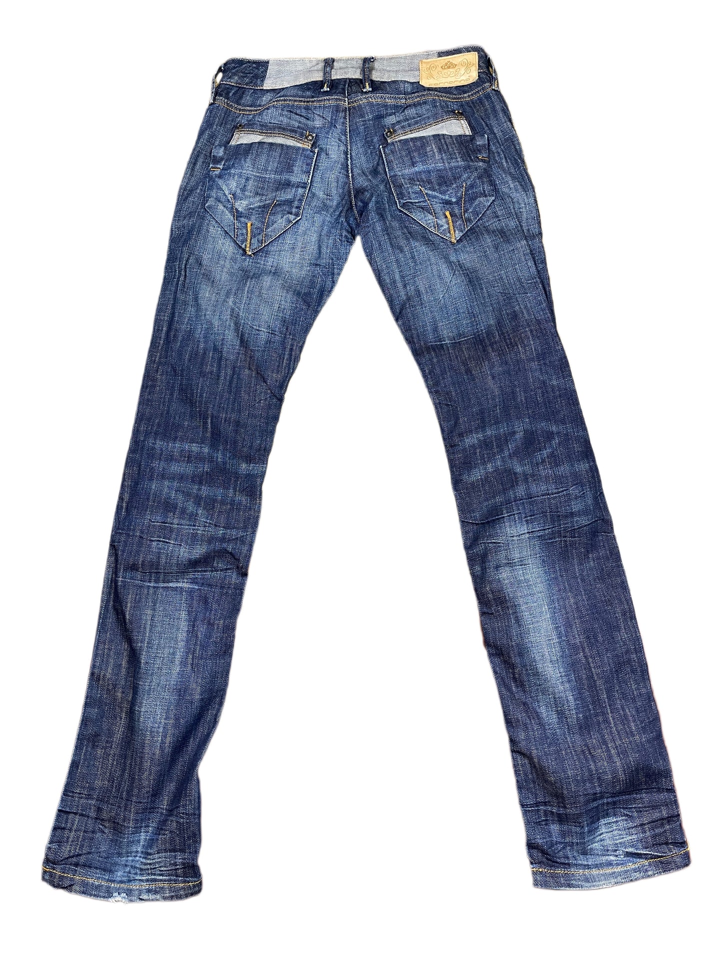 Y2k Fornarina Low Waist Straight Denim Pants Blue - M