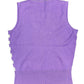 Green Lamb Sleveless Knitted Top Purple White - M