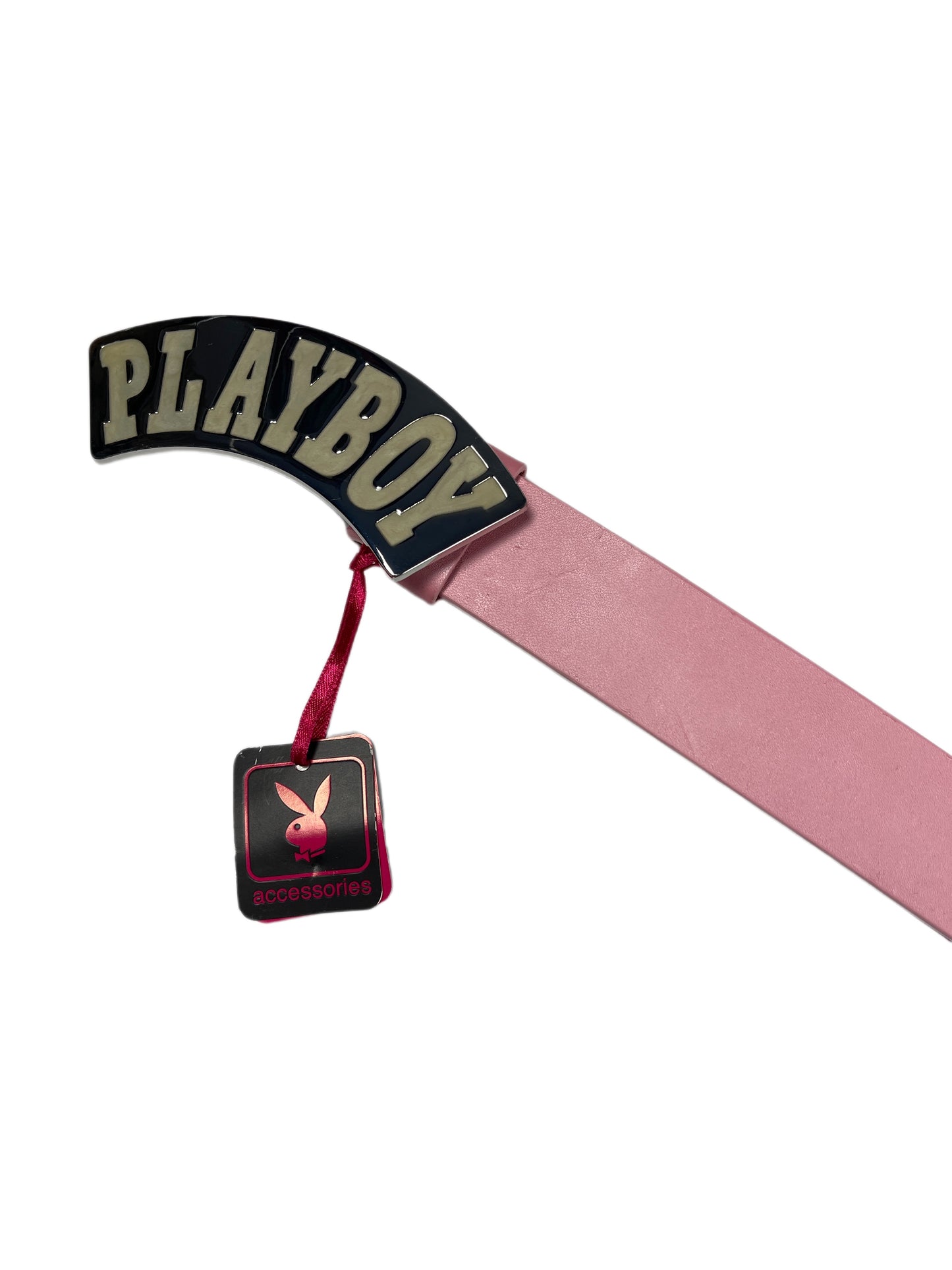 Y2k Playboy Leather Belt Pink 2004