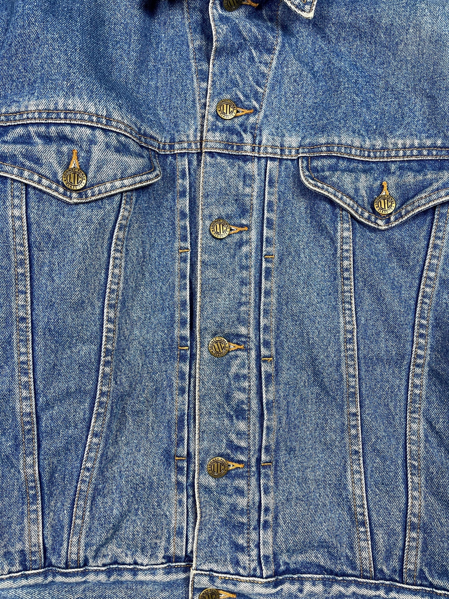 Vintage Looney Tunes 1990s Denim Jacket Blue - M/L
