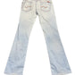 Y2k 7 Mankind Low Waist Flared Denim Pants Blue M