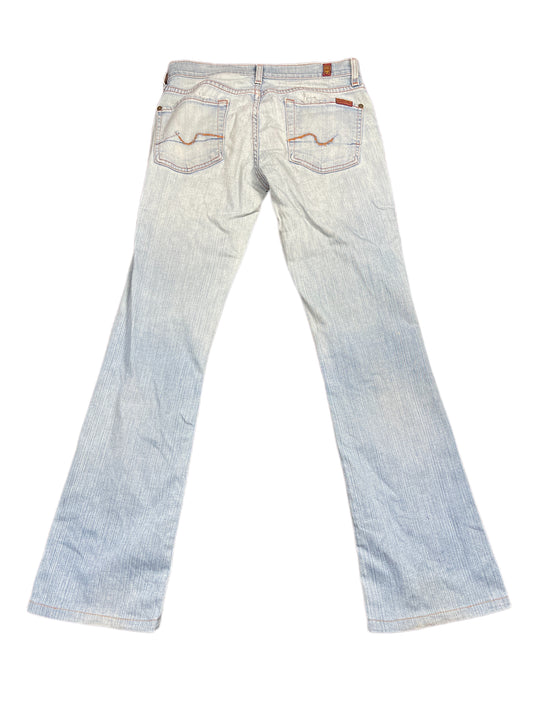 Y2k 7 Mankind Low Waist Flared Denim Pants Blue M