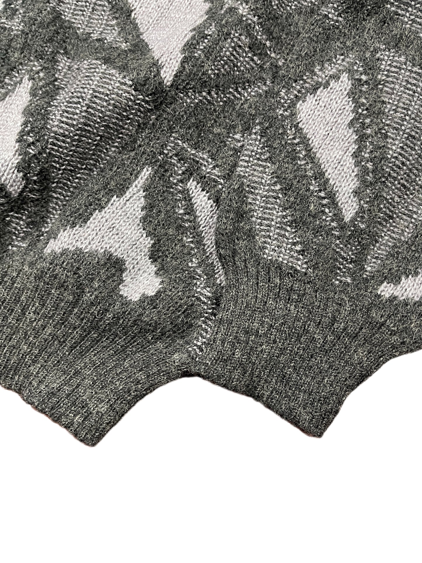 Vintage Knitted Sweatshirt Back Gray L