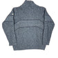 Vintage Sun Valley Knitted Zip Sweatshirt Blue - M