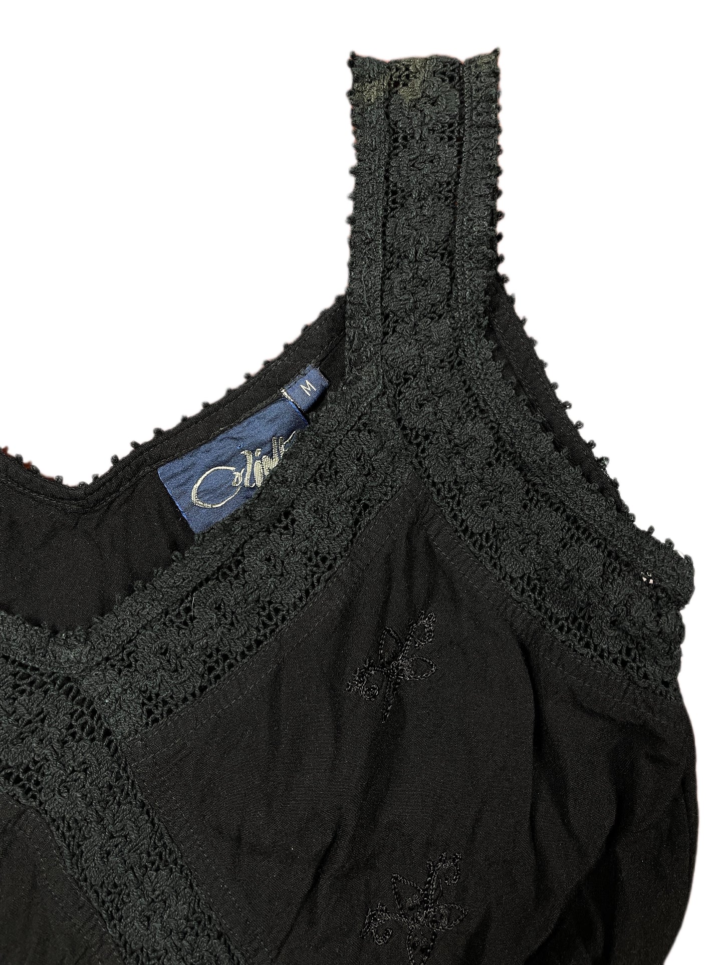 Vintage Coline Sleeveless Dress Black - M