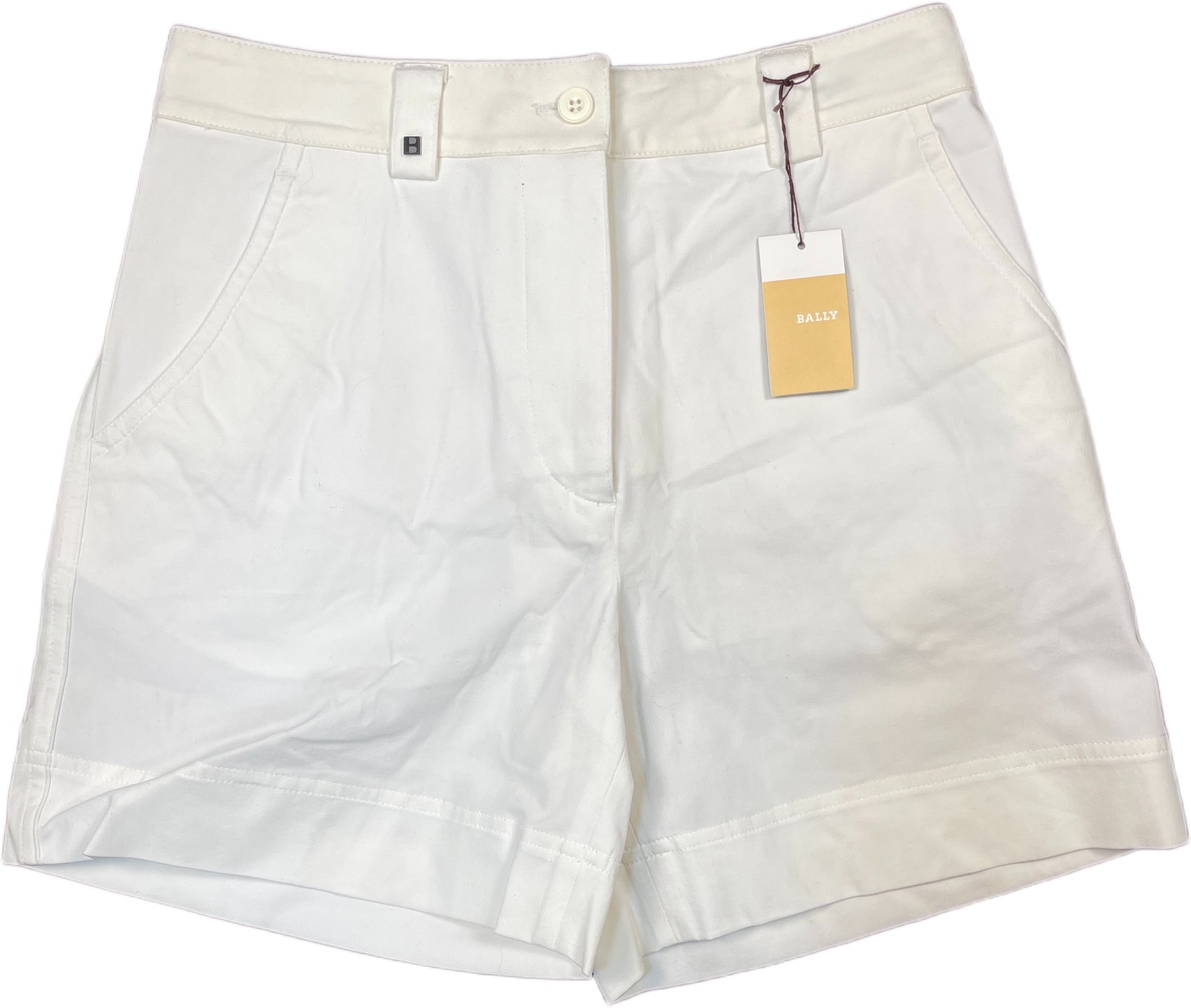 Bally Bermuda Shorts White Cotton Blend S