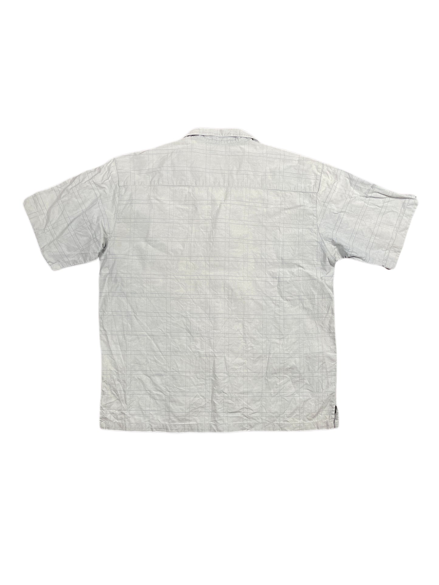 Y2k Quiksilver Short Sleeve Shirt Gray - L
