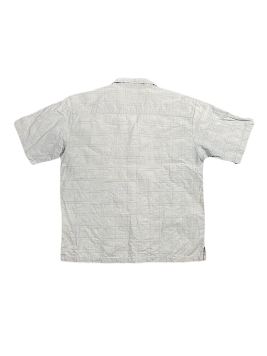 Y2k Quiksilver Short Sleeve Shirt Gray - L