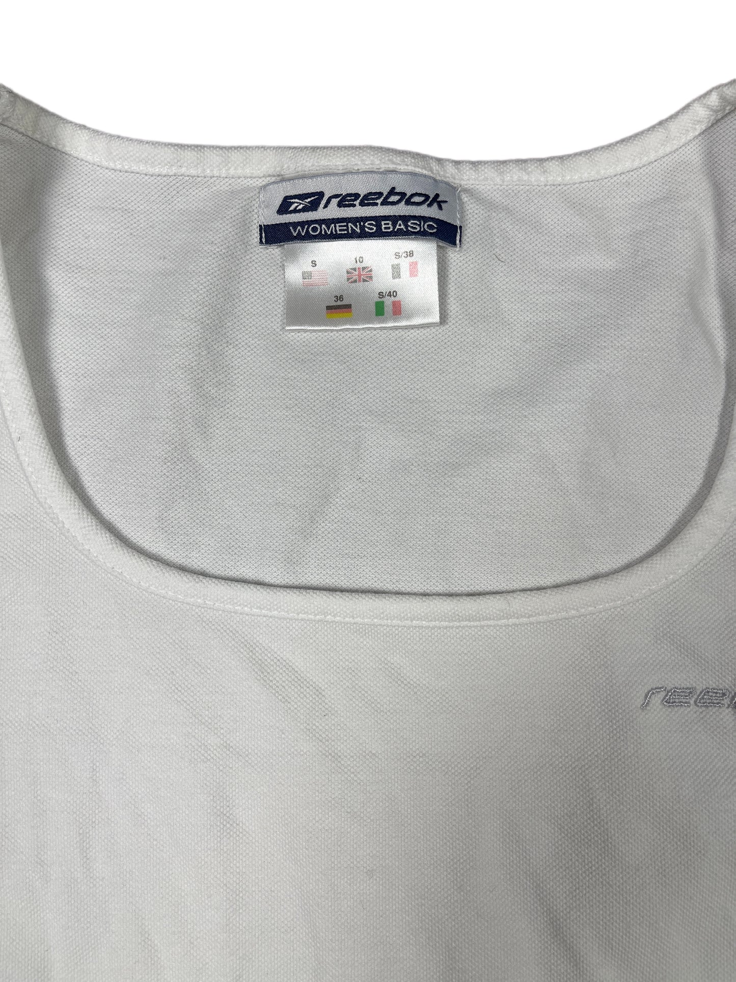 Y2k Reebok Sleeveless Top White - S