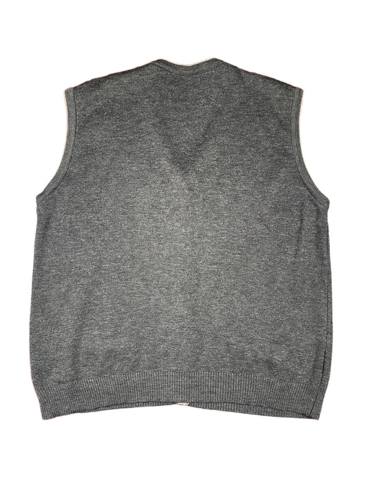 Vintage Sportman Knitted Vest Brown Green - XL