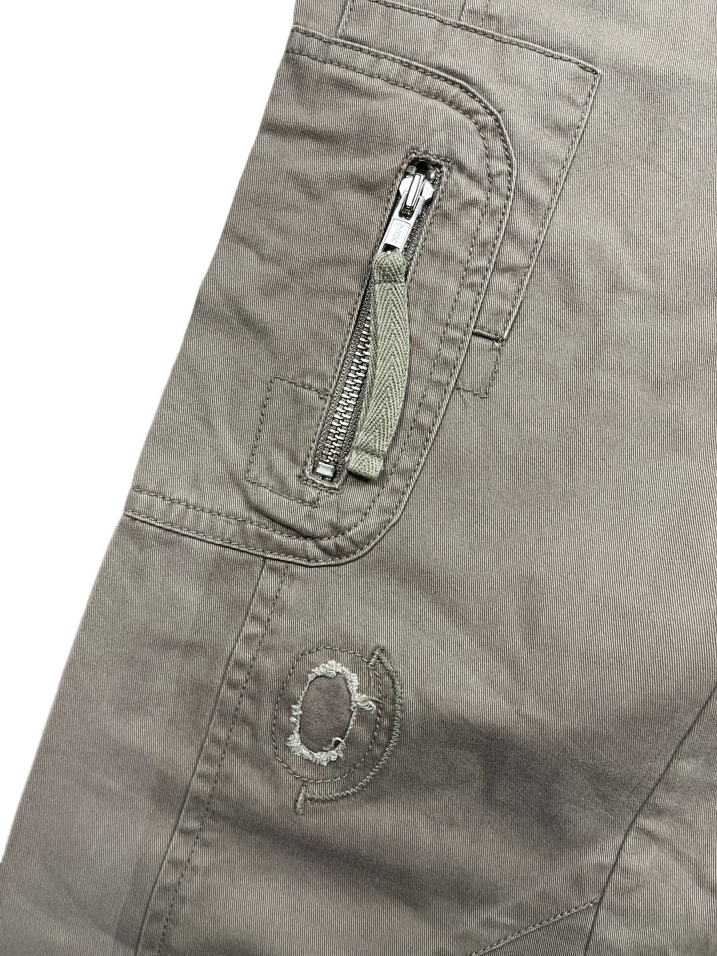 Y2k Only Low Waist Bootcut Pants Brown - XS