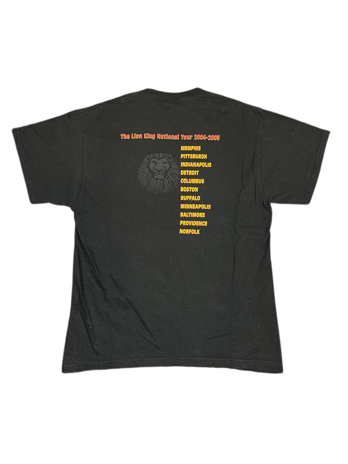 Y2k The Lion King Musical 2004/05 T-Shirt Black - L