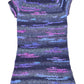 Vintage Knitted Short Sleeve Dress Purple - XL