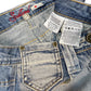Y2K Sublevel Denim Shorts Blue Cotton S