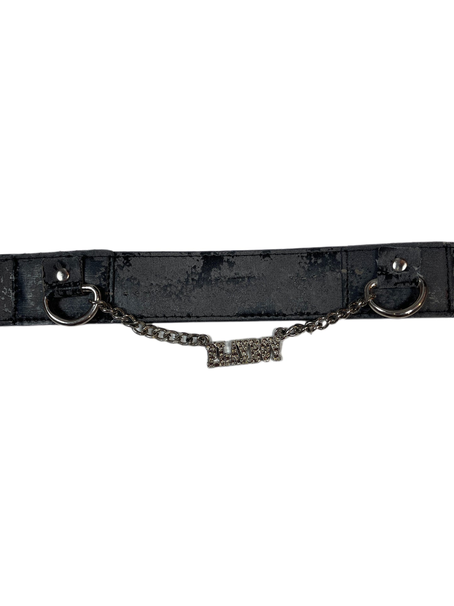Y2k Playboy Belt Gray Black 2004
