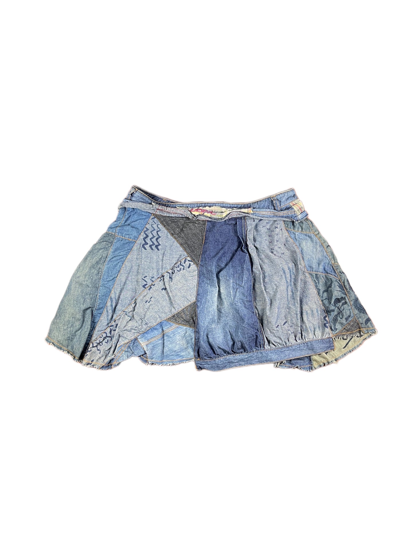 Y2k Desigual Denim Skirt Blue - XXL