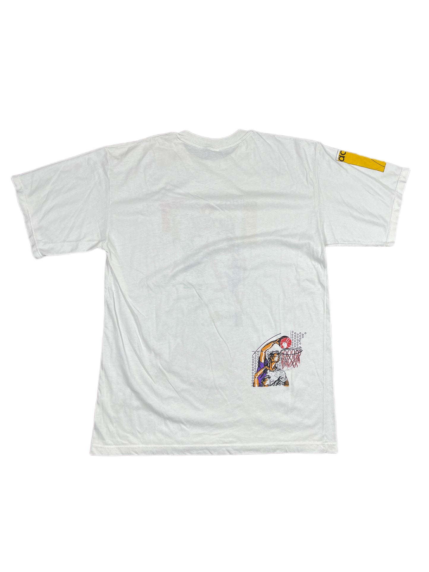 Vintage Adidas 1980s Basketball T-Shirt White - M/L