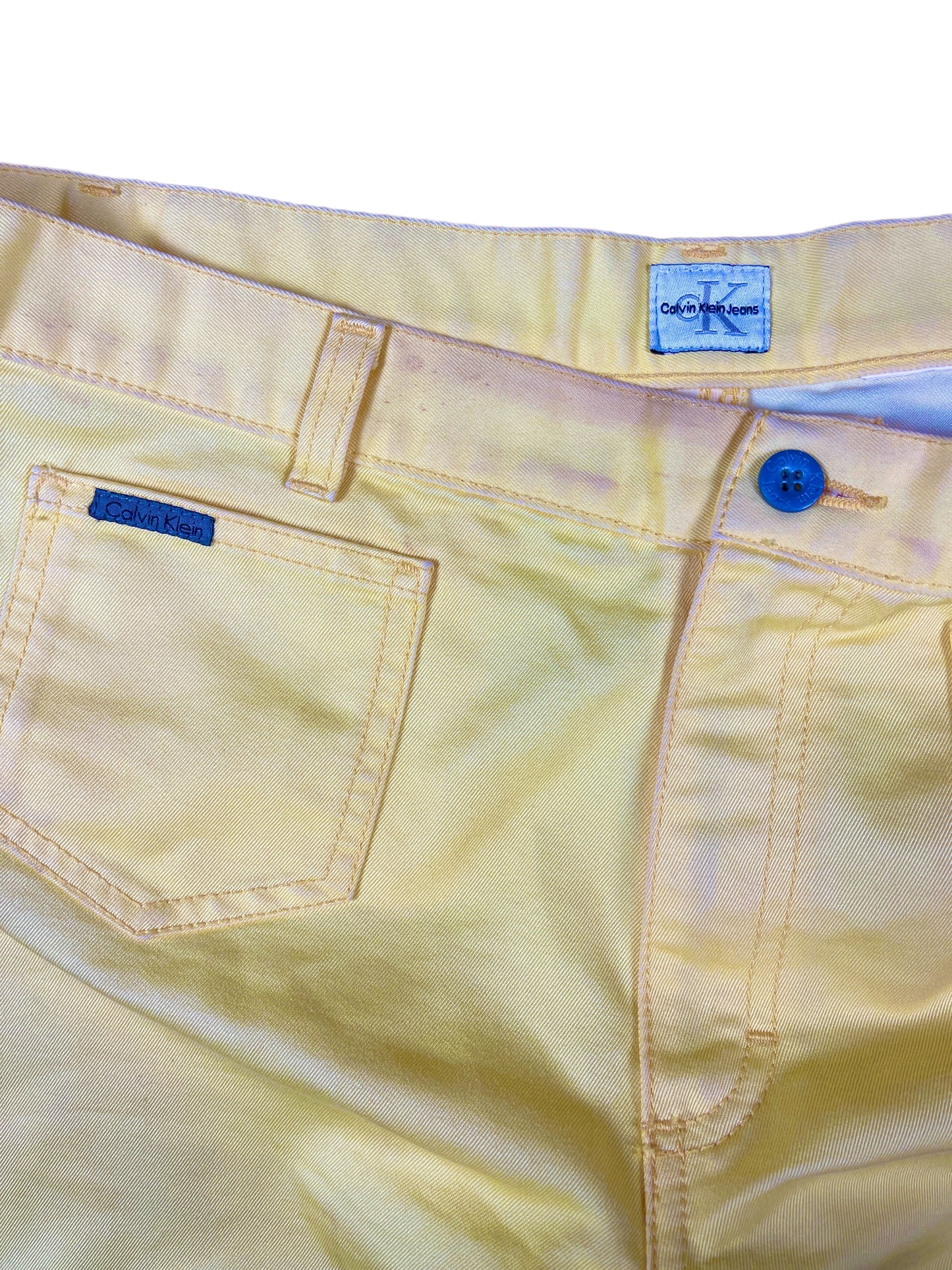 Vintage Calvin Klein Shorts Yellow - L