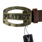 Y2k Playboy Leather Plug In Belt Brown 2004
