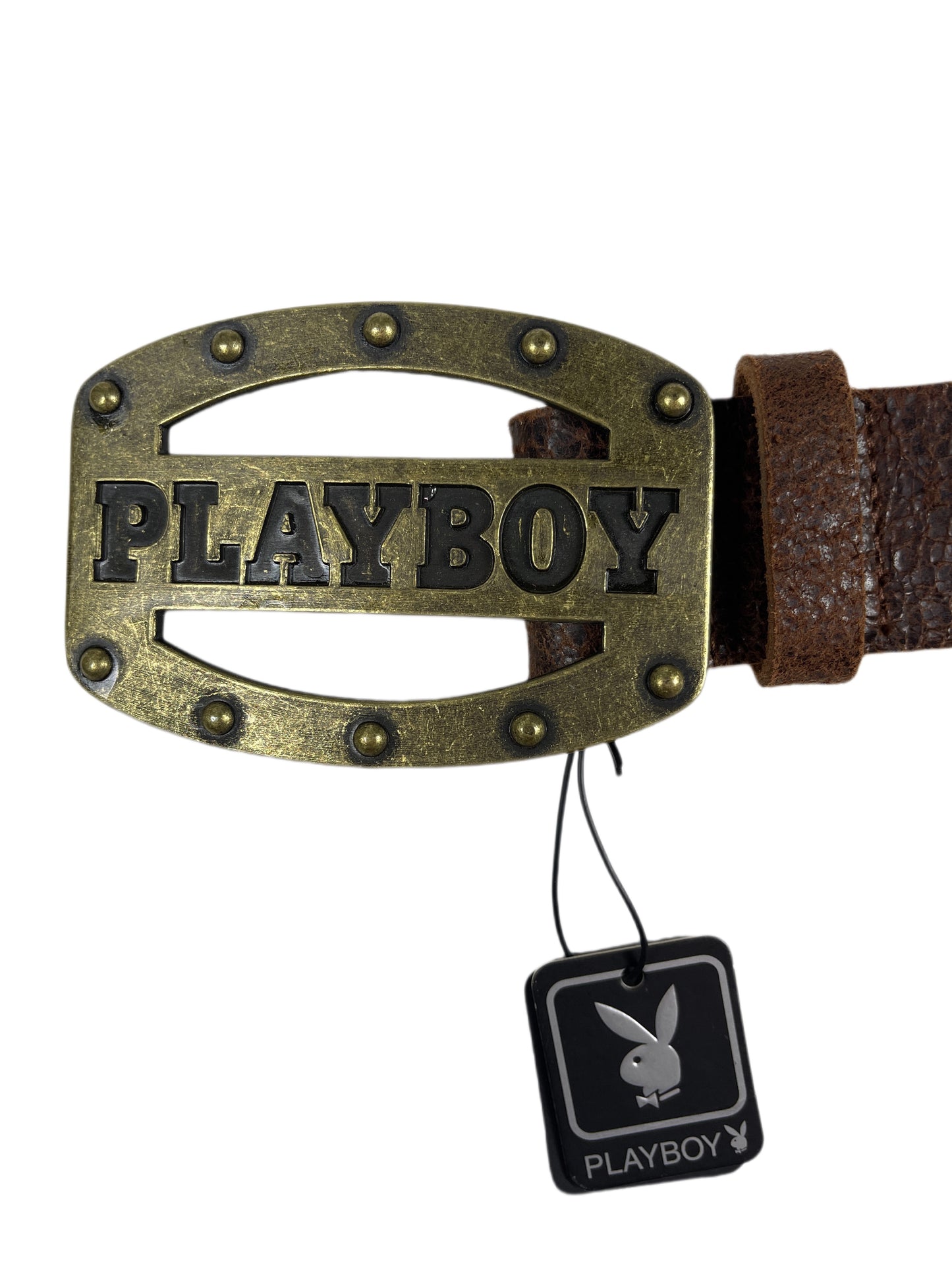 Y2k Playboy Leather Plug In Belt Brown 2004
