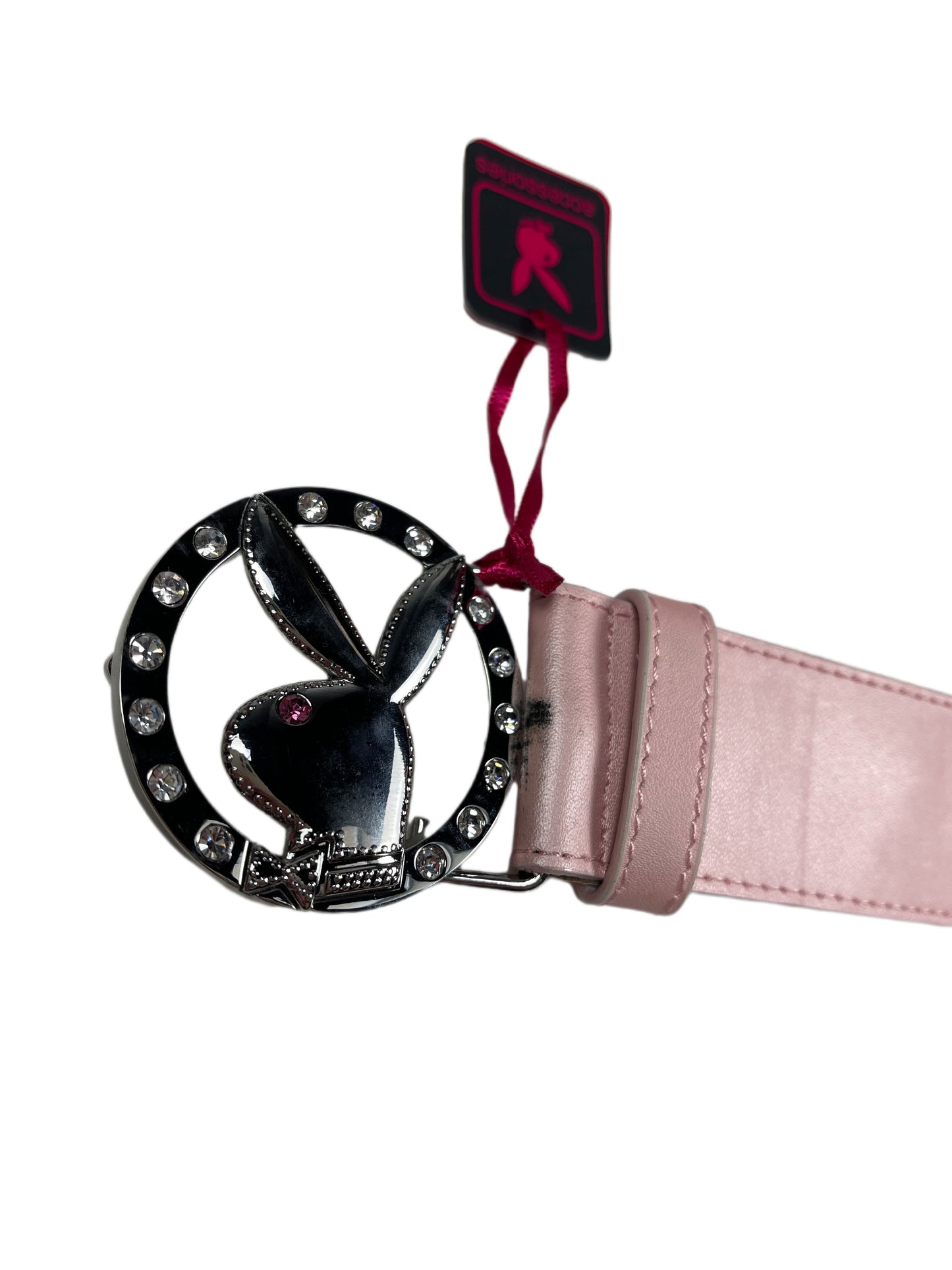 Y2k Playboy Leather Plug In Belt Rose 2004