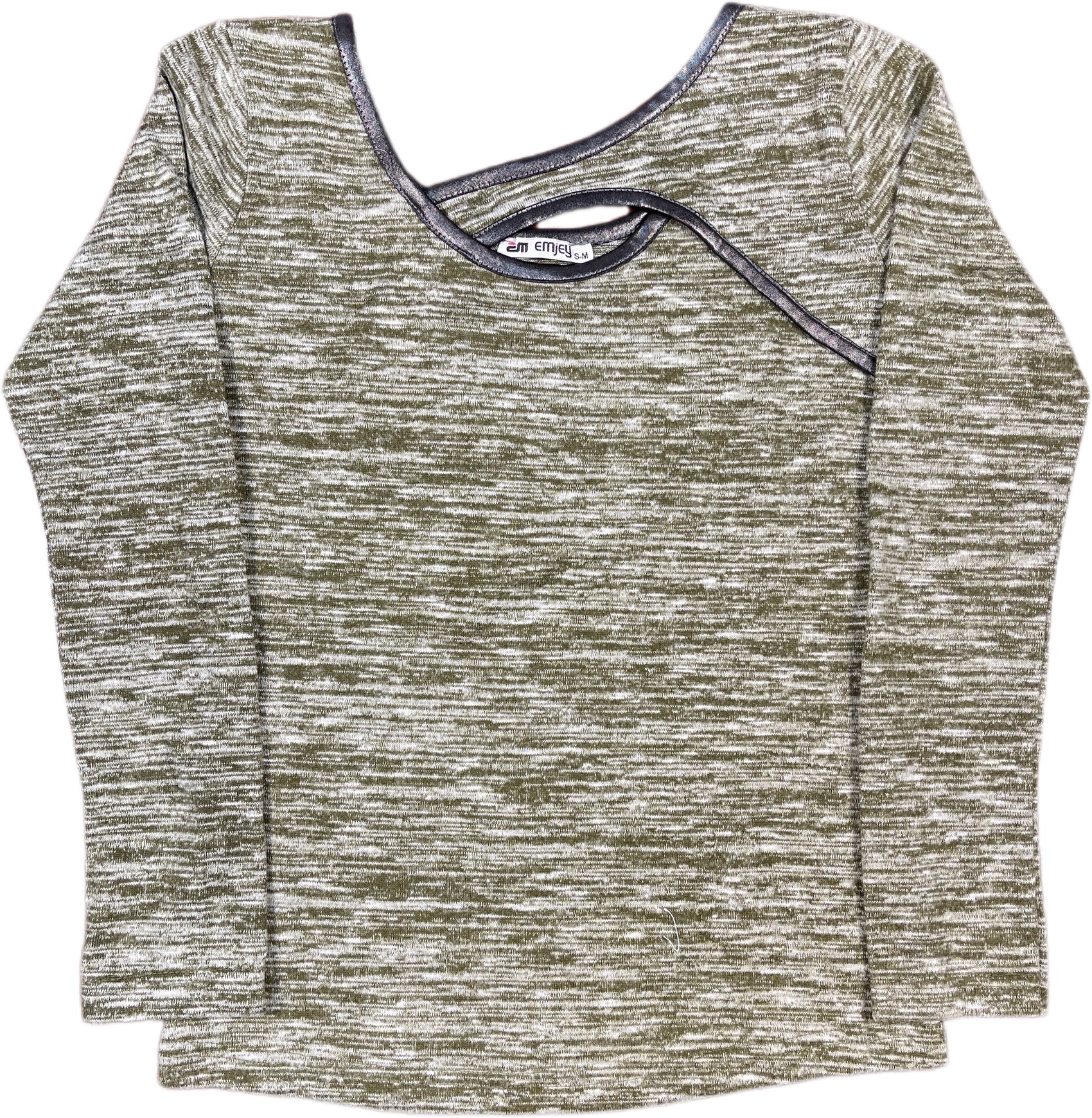 Emjey Long Sleeve Top Olive Green  Synthetic S/M