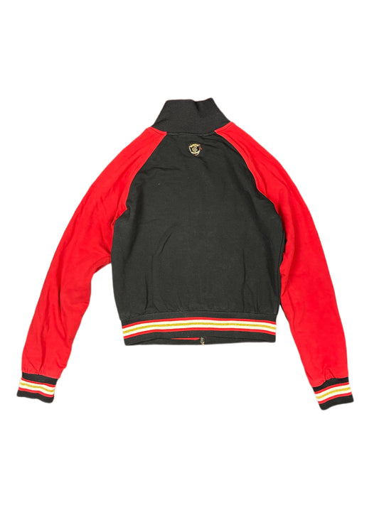 Y2k Rocawear Boxy Zipper Sweatshirt Black Red - M