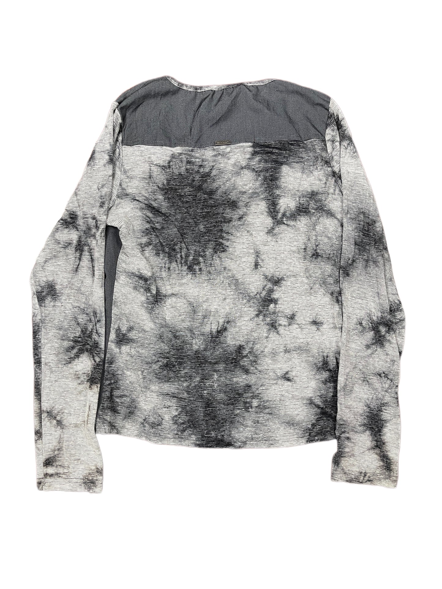 Y2k Salt and Pepper Long Sleeve Top Gray - L
