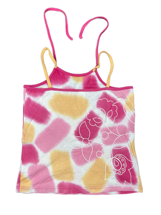 Y2k C&A Sleeveless Top Pink White - L