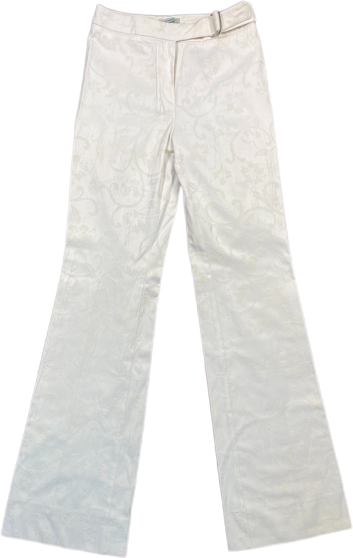 Vintage Tintoretto Pants White Cotton Blend XS