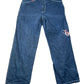 Y2k Karl Kani Baggy Bootcut Pants Blue - XXL
