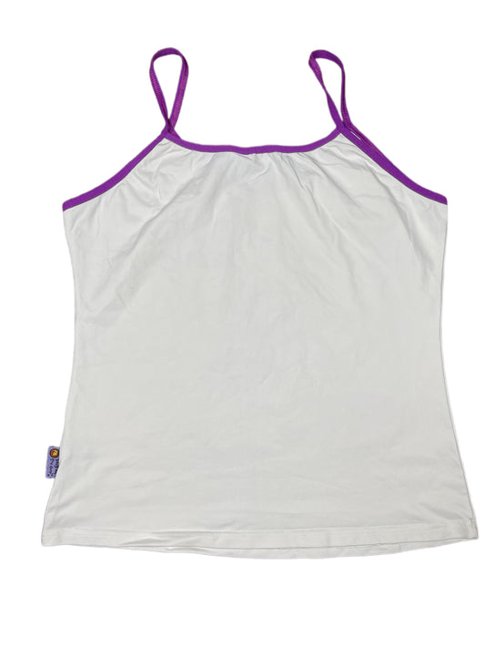 Y2k 2005 Bang on the Door Sleeveless Surf Top White Purple - L