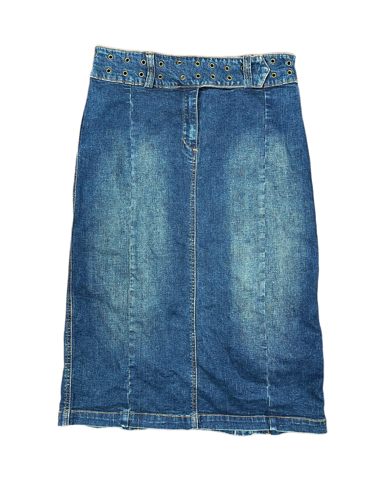 Y2k El Corte Ingles Denim Skirt Blue - L