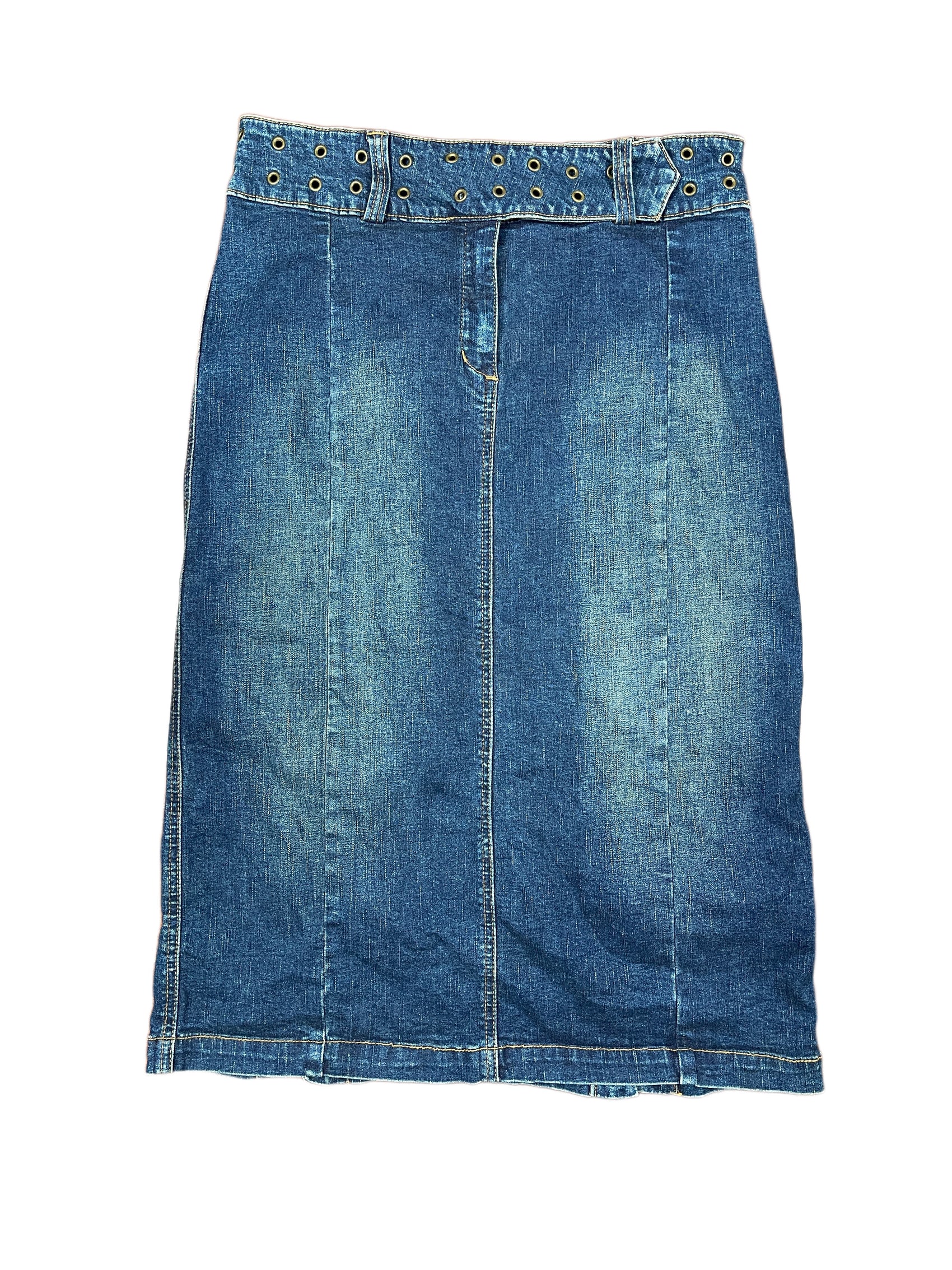 Y2k El Corte Ingles Denim Skirt Blue - L