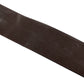 Y2k Playboy Thick Suede Leather Belt Brown 2004