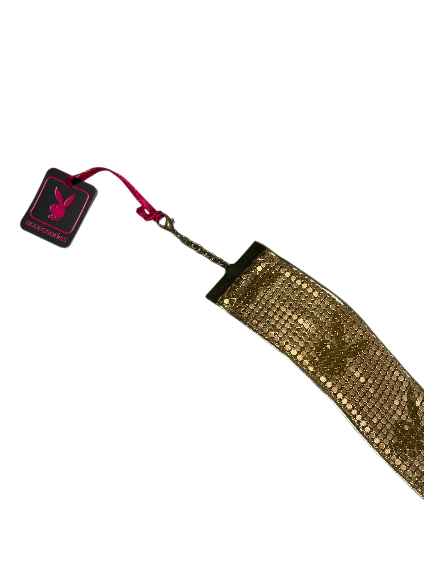 Y2k Playboy Mesh Belt Gold 2004