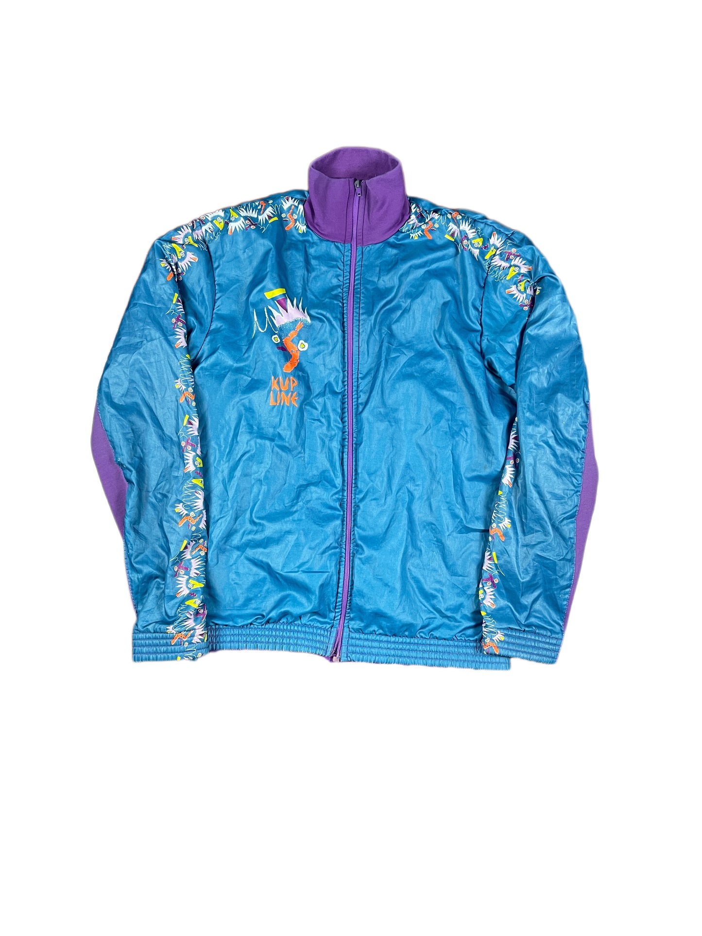 Vintage Kup Line Track Jacket Blue Purple 80s - S/M