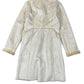 Inditex Faux Fur Coat Cream Beige - M