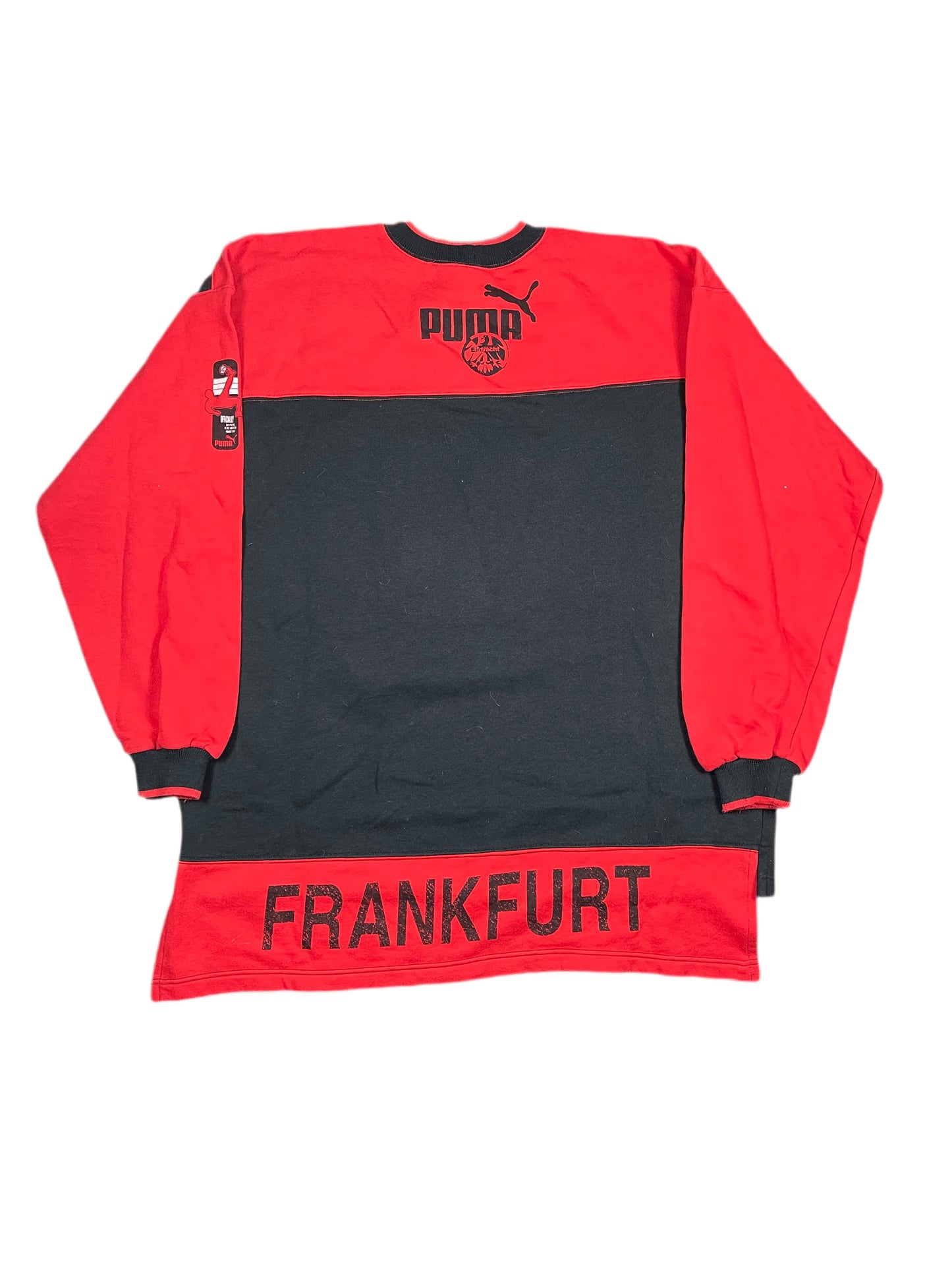 Vintage Eintracht Frankfurt Puma Sweatshirt Red Black - XL