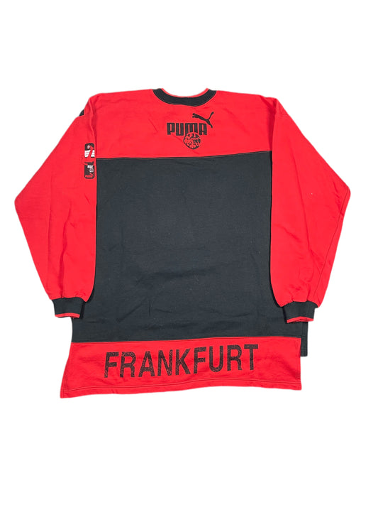Vintage Eintracht Frankfurt Puma Sweatshirt Red Black - XL