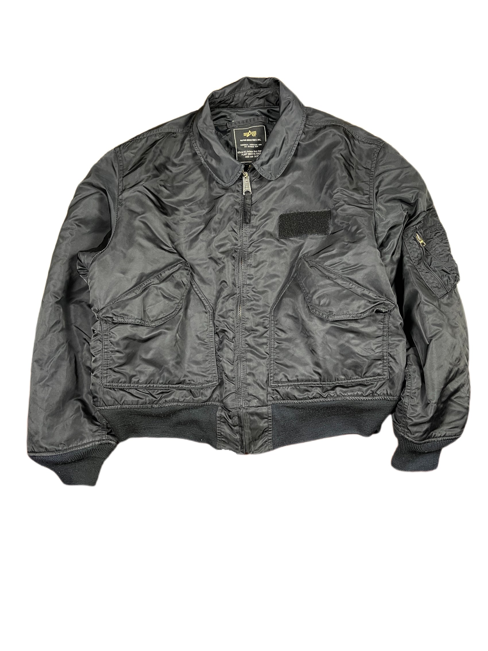 Vintage Alpha Industries Bomber Jacket Black - XL