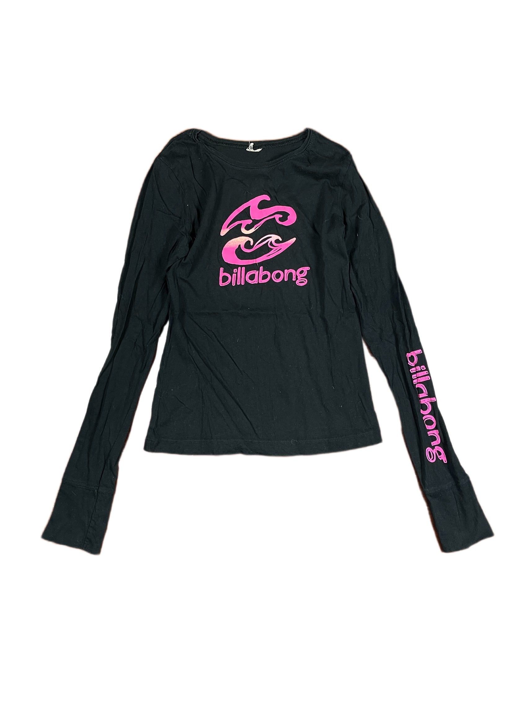 Y2k Billabong Long Sleeve Top Black - XS/S