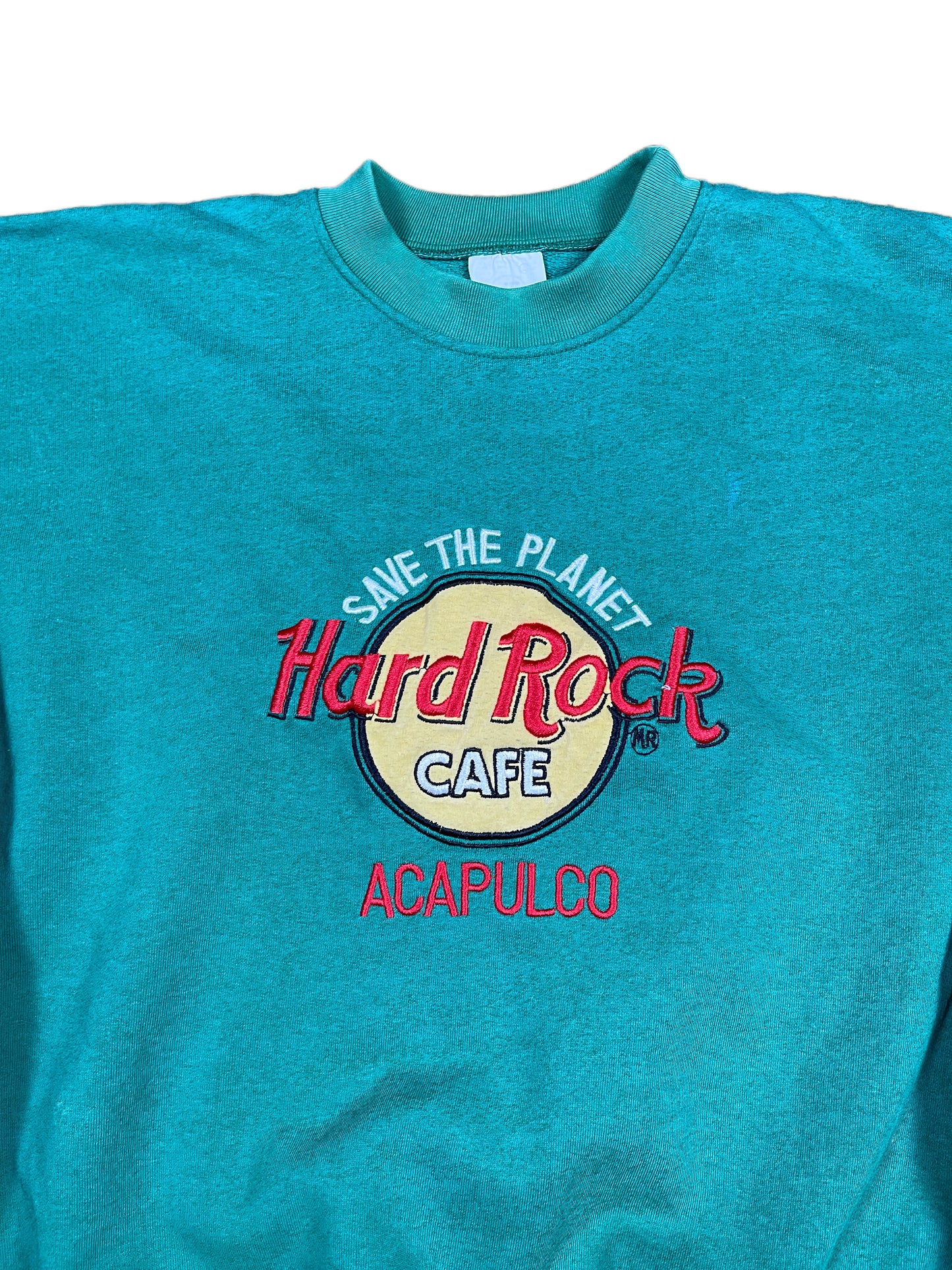 Vintage Hard Rock Cafe Acapulco Sweatshirt Green - M