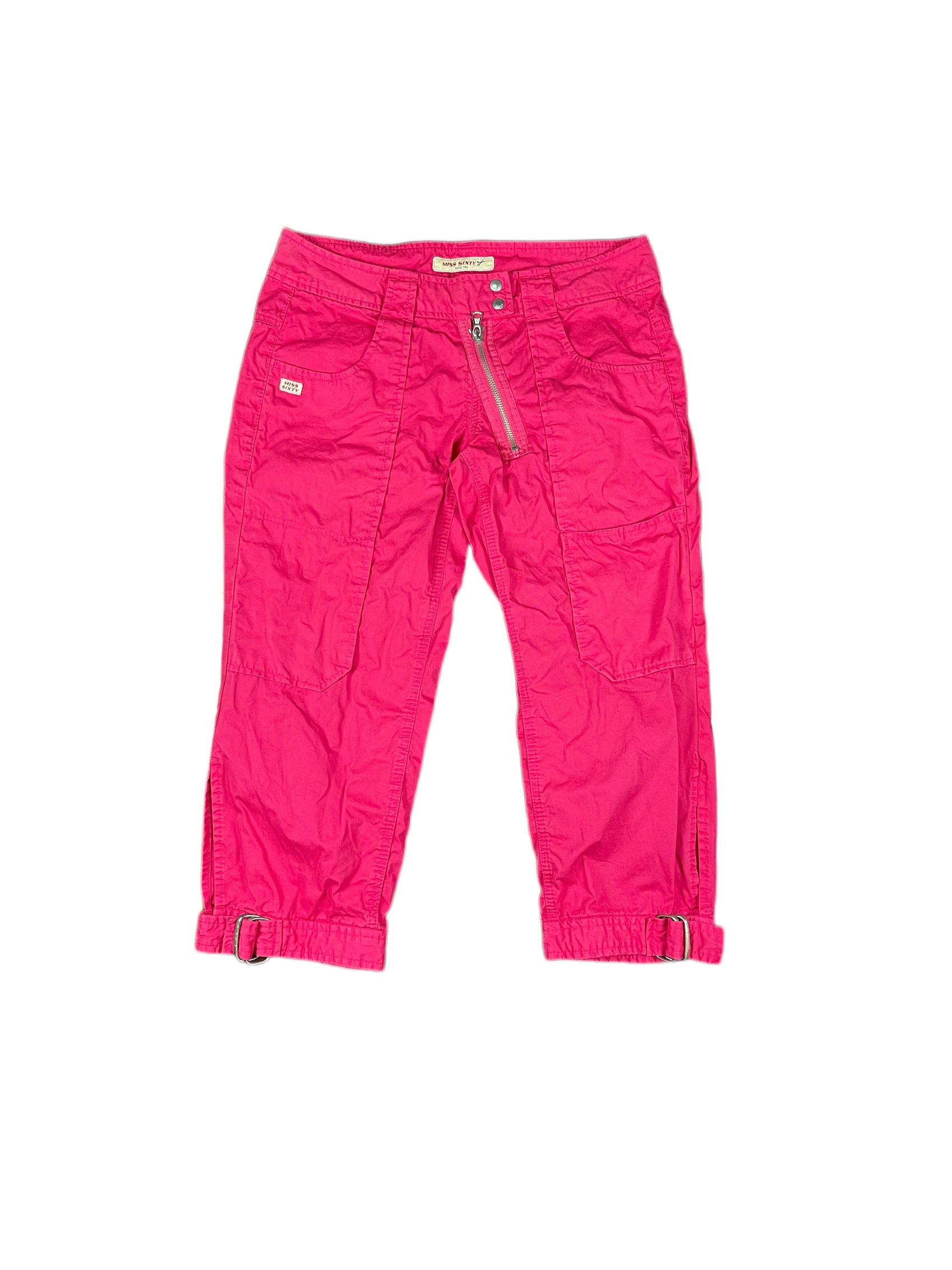 Y2k Miss Sixty Low Waist Capri Pants Pink - M