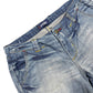 Y2k 2000s Rok Low Waist Bootcut Denim Pants Blue S/M
