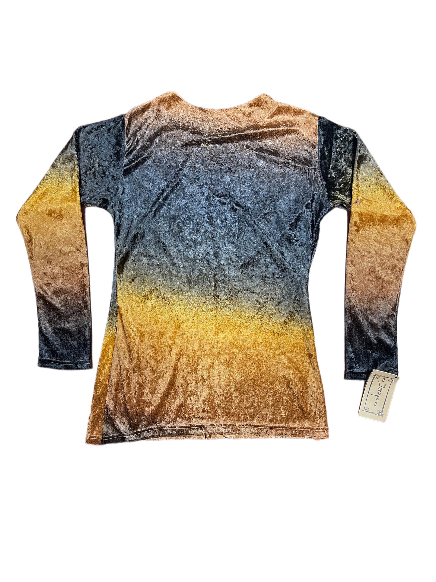 Vintage Jarapo Long Sleeve Top Brown Gold - M