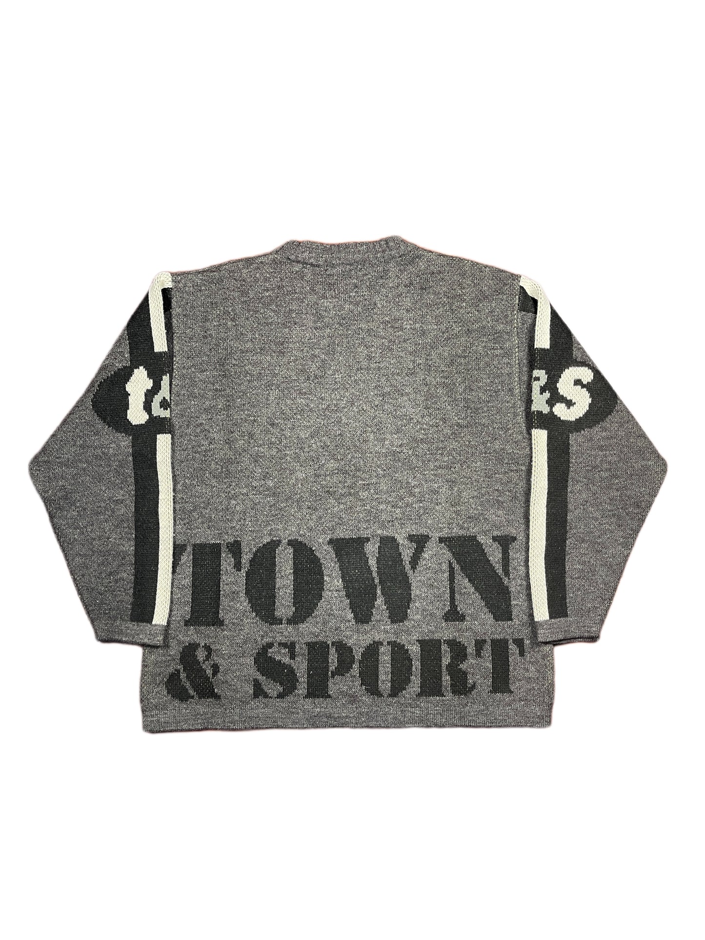 Vintage Looney Tunes 2000 Tweety Warner Bros Chunky Knitted Sweatshirt Gray - S